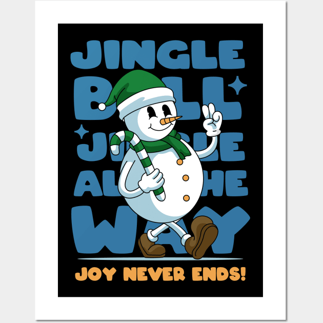 Joyful Snowman Wall Art by milatees